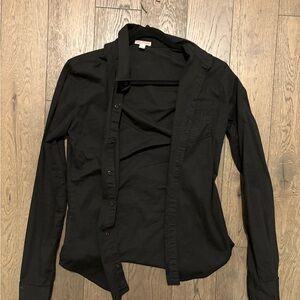 True Religion Black Button Down